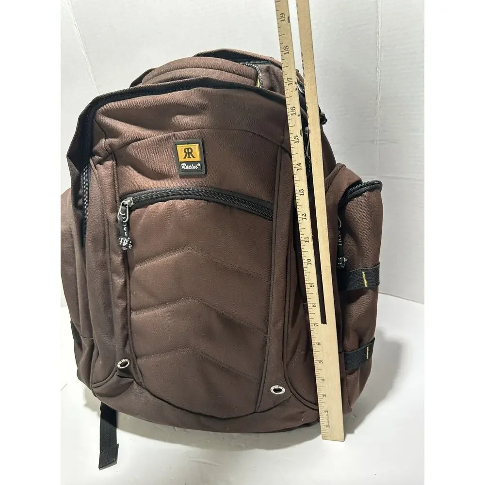 Racini Bags Sports Backpack Heavy Duty Laptop Brown‎ Med Large Great Quality